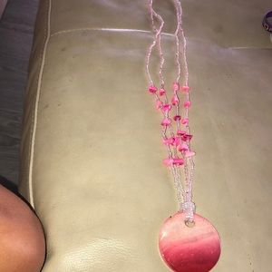 Island pink necklace.